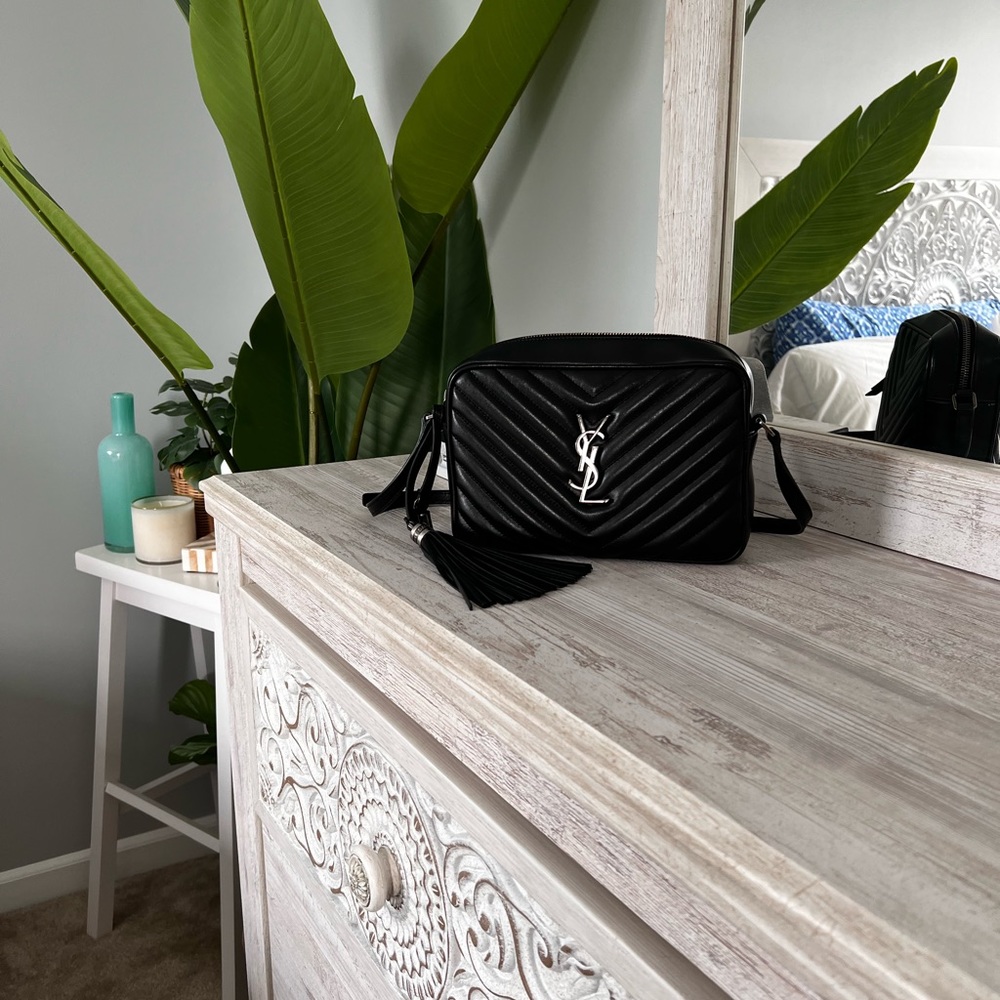 YSL black camera bag loulou